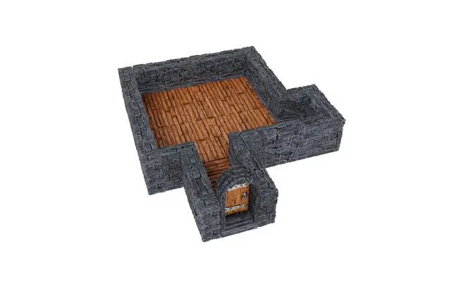 Alt view image 9 of 12 - WarLock Tiles Dungeon Straight Walls 1" Expansion Pack Roleplaying Terrain WizKids