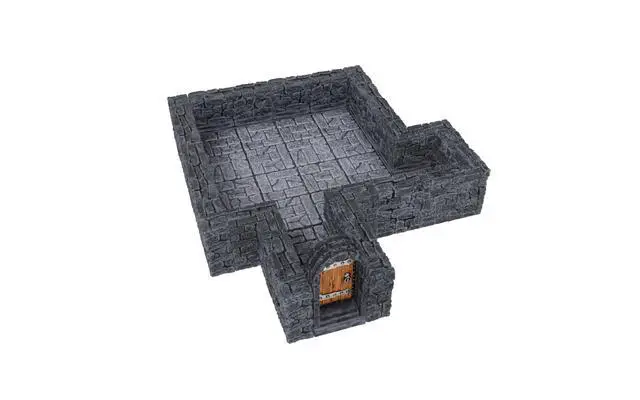 Alt view image 10 of 12 - WarLock Tiles Dungeon Straight Walls 1" Expansion Pack Roleplaying Terrain WizKids