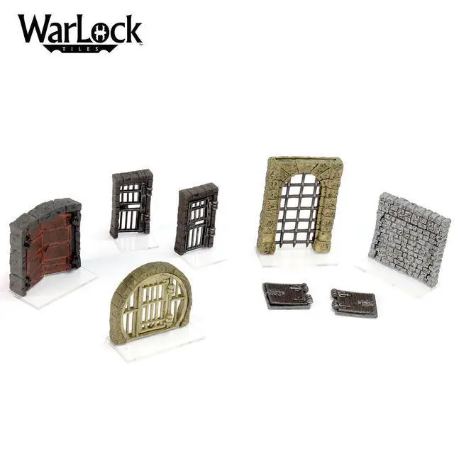 Alt view image 7 of 7 - Warlock Tiles: Accessory - Doors & Archways 4D Terrain Tiles By Wizkids | Tabletop Miniatures Wargames And Roleplaying Terrain