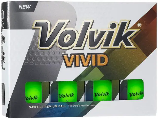 Main image of Vivid 12 Golf Balls - Matte Finish For Visibility - 1 Dozen - By Volvik