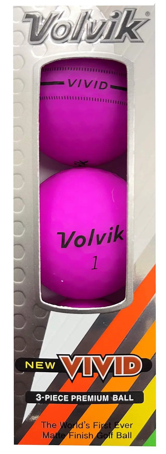 Alt view image 3 of 3 - Vivid 12 Golf Balls - Matte Finish For Visibility - 1 Dozen - By Volvik