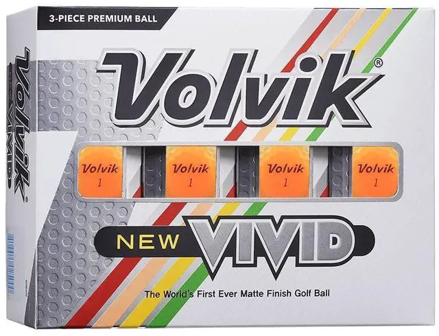 Main image of Volvik Vivid Golf Balls 12 Pack | Original High-Visibility Matte Finish | Enhanced Performance & Distance | VAS Alignment System | Ideal For All Skill Levels | 1 Dozen Balls