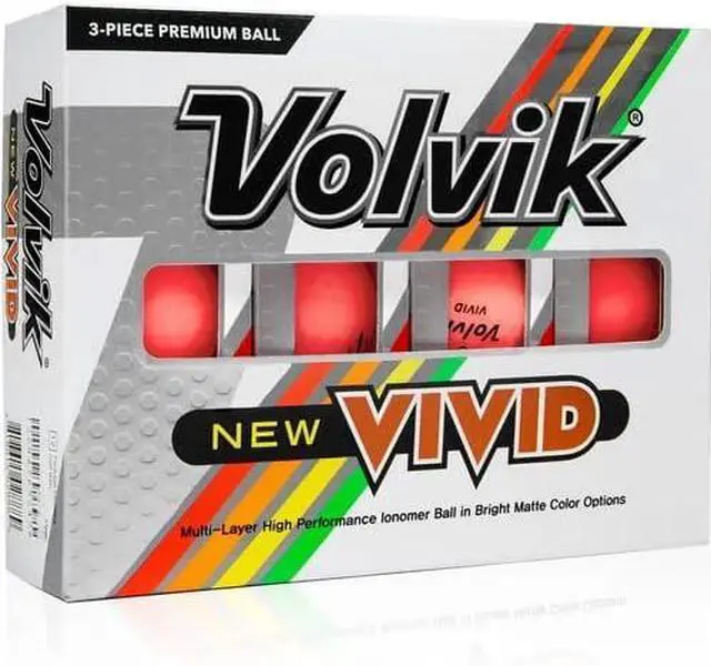 Alt view image 5 of 7 - Volvik 9530 Volvik 2020 Vivid 3 Pc Golf Balls Matte Pink