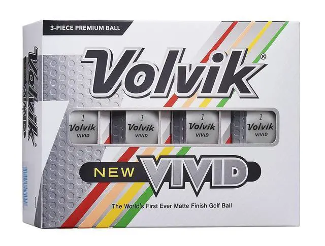 Alt view image 4 of 6 - Volvik 9533 Volvik 2020 Vivid 3 Pc Golf Balls Matte White