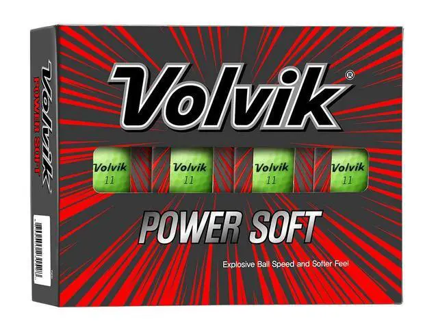 Alt view image 9 of 12 - Volvik Power Soft Golf Balls Dozen (Gloss Green)