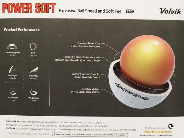 Alt view image 12 of 12 - Volvik Power Soft Golf Balls Dozen (Gloss Green)