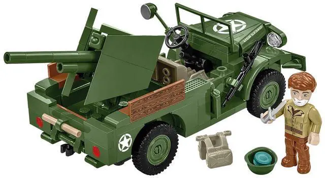 Alt view image 6 of 6 - COBI Historical Collection WWII 37mm GMC M6 Fargo Armored Vehicle Jeep Interlocking Building Block Model Set # 3116