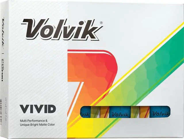 Main image of Volvik Vivid 2024 Golf Balls 12 Pack | High-Visibility Matte Finish | Enhanced Performance & Distance | VAS Alignment System for Accuracy | For All Skill Levels | 1 Dozen Balls