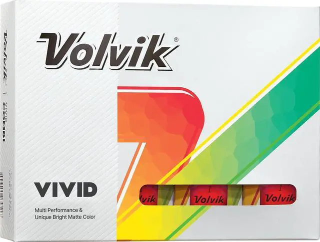 Main image of Volvik Vivid 2024 Golf Balls 12 Pack | High-Visibility Matte Finish | Enhanced Performance & Distance | VAS Alignment System for Accuracy | For All Skill Levels | 1 Dozen Balls