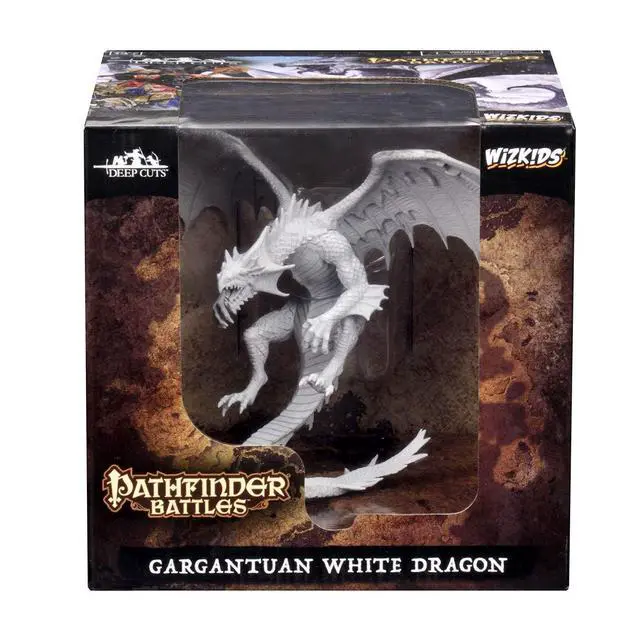 Alt view image 19 of 20 - Pathfinder Deep Cuts Gargantuan White Dragon Unpainted WizKids