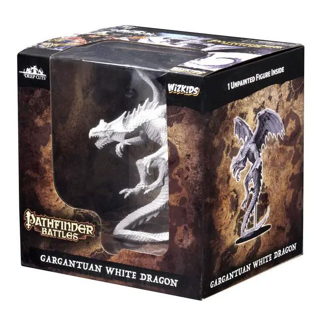 Alt view image 20 of 20 - Pathfinder Deep Cuts Gargantuan White Dragon Unpainted WizKids