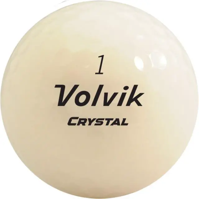 Alt view image 2 of 2 - Volvik Crystal Golf Balls | Super Glossy Semi-Transparent Cover | Consistent Flight & Control | 1 Dozen White