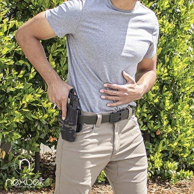 Alt view image 2 of 6 - Nexbelt EDC Green Titan 4.0 PreciseFit Nylon Gun Belt for Concealed Carry - Men's Tactical Ratchet Belt Technology - Fits Up To 50" Waist