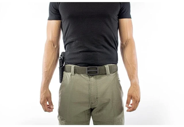 Alt view image 3 of 6 - Nexbelt EDC Green Titan 4.0 PreciseFit Nylon Gun Belt for Concealed Carry - Men's Tactical Ratchet Belt Technology - Fits Up To 50" Waist