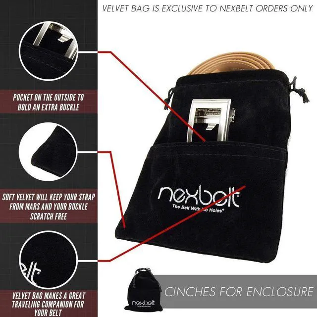 Alt view image 6 of 6 - Nexbelt Golf Vanguard Slim Leather Unisex Mens Womens Dress Ratchet Belt Series - Black Leather - One Size Fits All