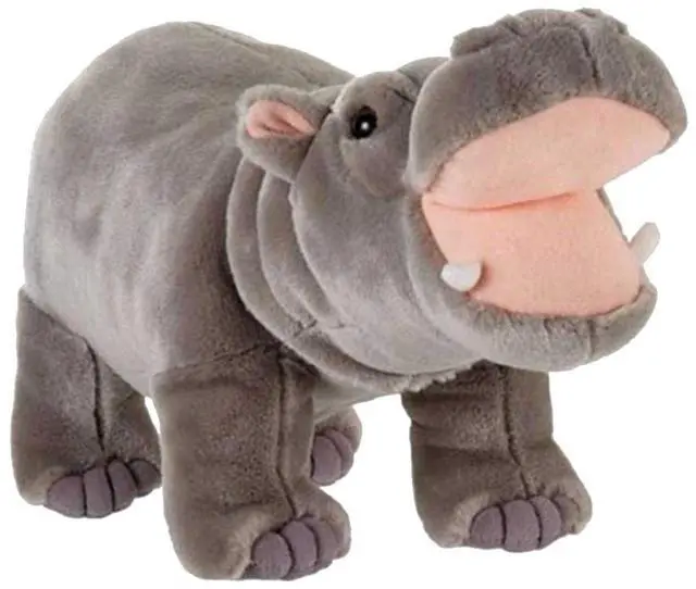 Alt view image 2 of 2 - Fiesta Toys Standing Hippo Hippopotamus Plush Stuffed Animal, 14"