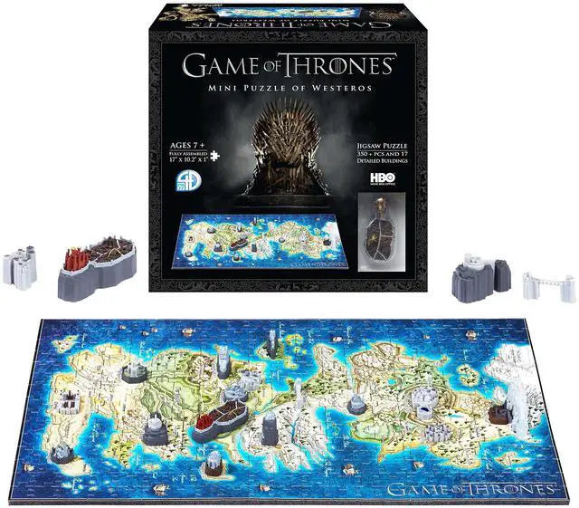 Alt view image 2 of 8 - 4D Cityscape Game of Thrones (GOT) 3D Mini Puzzle of Westeros (350Piece)