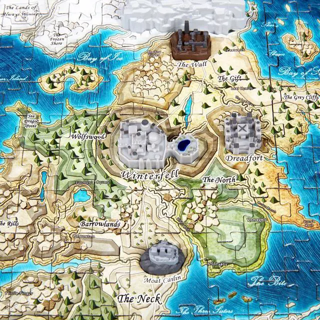 Alt view image 8 of 8 - 4D Cityscape Game of Thrones (GOT) 3D Mini Puzzle of Westeros (350Piece)