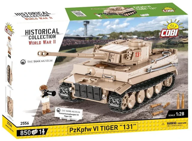 Alt view image 3 of 7 - COBI TOYS World War II Tiger I Tank PzKpfw VI - Model WW2 Interlocking Building Block Set # 2556
