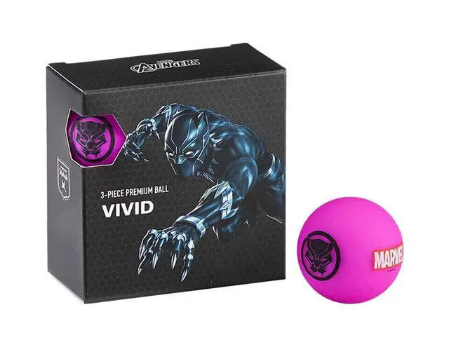 Alt view image 4 of 6 - Volvik 6211 Volvik Marvel Golf Balls 4pk-Black Panther