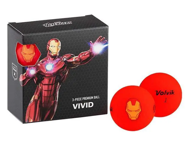 Alt view image 4 of 6 - Volvik 6208 Volvik Marvel Golf Balls 4pk-Iron Man