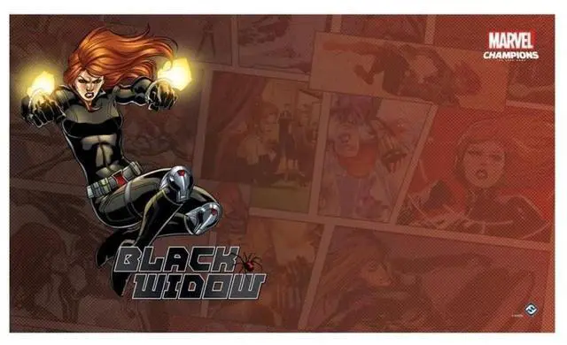 Main image of Marvel Champions The Card Game: Black Widow Slip-Resistant Game Mat 24" x 12"