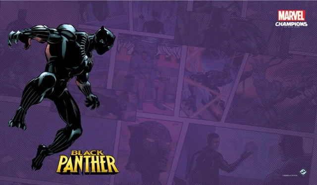 Main image of Marvel Champions The Card Game: Black Panther Slip-Resistant Game Mat 24" x 12"