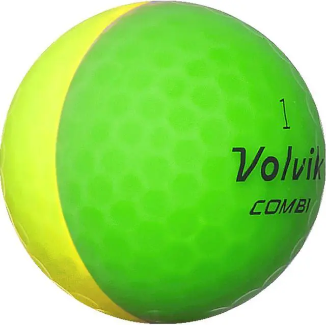 Alt view image 3 of 6 - Volvik Vivid Combi Golf Balls Assorted Colors - Dual Colored Balls - V-SF Matte Finish Coating - 1 Dozen
