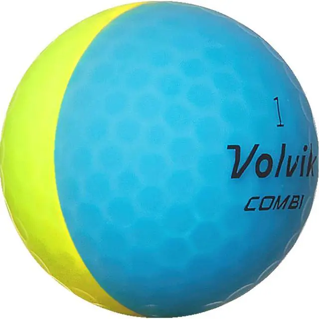 Alt view image 2 of 6 - Volvik Vivid Combi Golf Balls Assorted Colors - Dual Colored Balls - V-SF Matte Finish Coating - 1 Dozen
