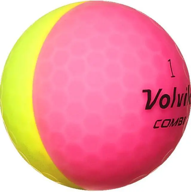 Alt view image 5 of 6 - Volvik Vivid Combi Golf Balls Assorted Colors - Dual Colored Balls - V-SF Matte Finish Coating - 1 Dozen
