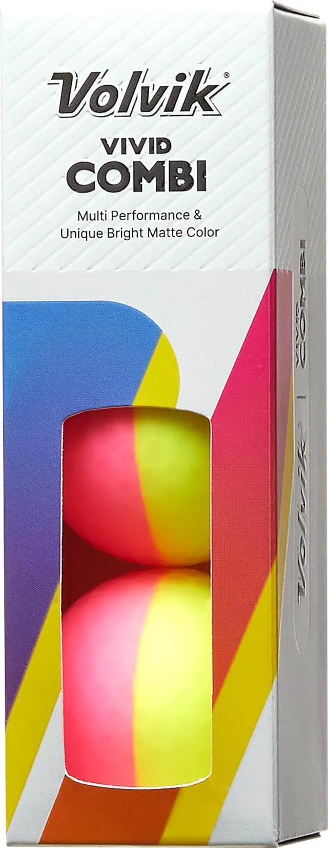 Alt view image 6 of 6 - Volvik Vivid Combi Golf Balls Assorted Colors - Dual Colored Balls - V-SF Matte Finish Coating - 1 Dozen