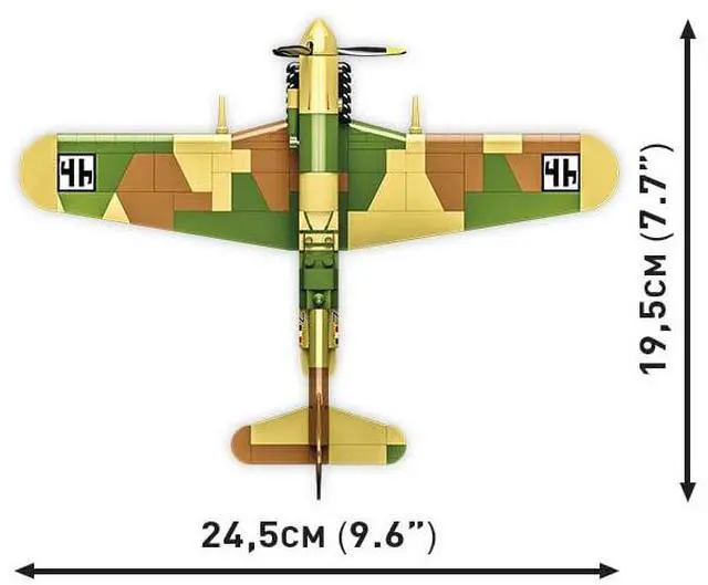 Alt view image 3 of 7 - COBI Historical Collection WWII Fiat G.55 Centauro Italian Fighter Plane Model Interlocking Building Bock Set # 5867