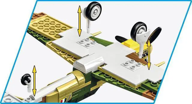 Alt view image 5 of 7 - COBI Historical Collection WWII Fiat G.55 Centauro Italian Fighter Plane Model Interlocking Building Bock Set # 5867