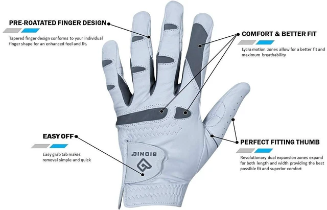 Alt view image 2 of 2 - Bionic Gloves Men?s PerformanceGrip Pro Premium Golf Glove, made from Long Lasting Genuine Cabretta Leather, White