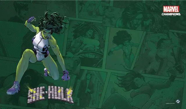 Main image of Marvel Champions The Card Game: She-Hulk Slip Resistant Game Mat 24" x 12"