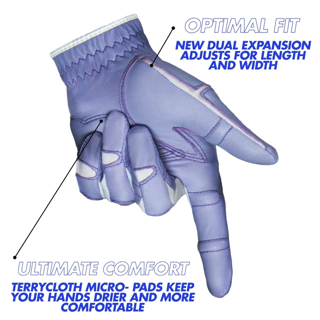 Alt view image 3 of 5 - Bionic Women's Large StableGrip Golf Glove with NaturalFit 2.0 Premium Cabretta Leather GFN2-W-L-PW-LG