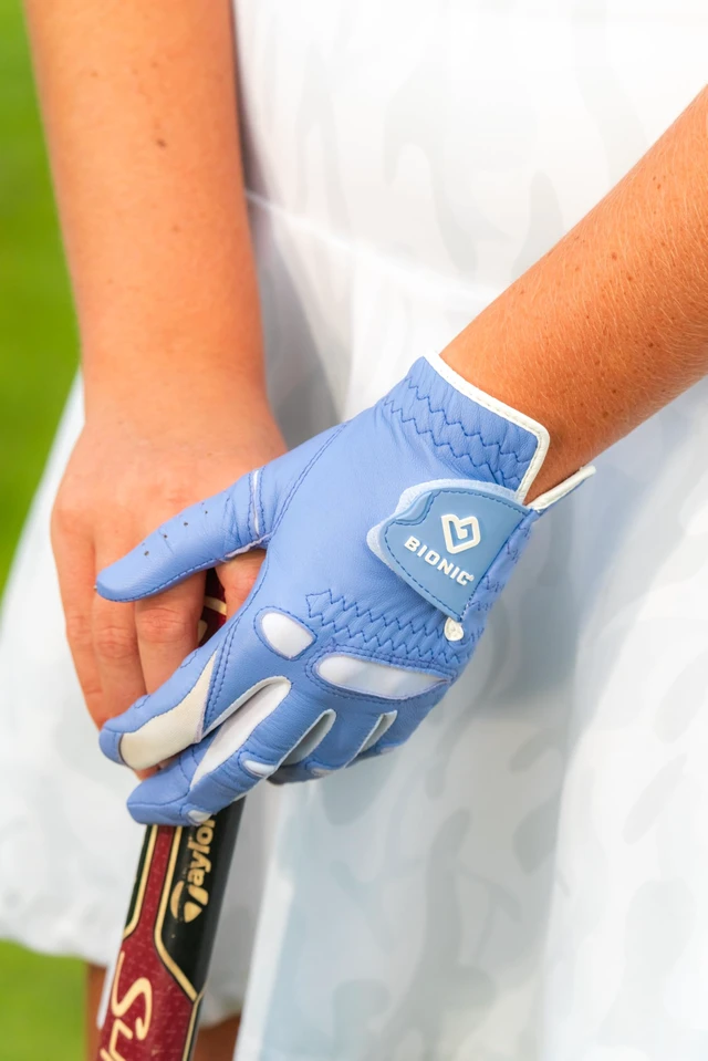 Alt view image 5 of 5 - Bionic Women's Large StableGrip Golf Glove with NaturalFit 2.0 Premium Cabretta Leather GFN2-W-L-PW-LG