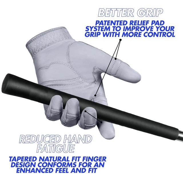Alt view image 4 of 6 - Bionic Men's StableGrip 2.0 Grey Golf Glove - Made from Premium Cabretta Leather