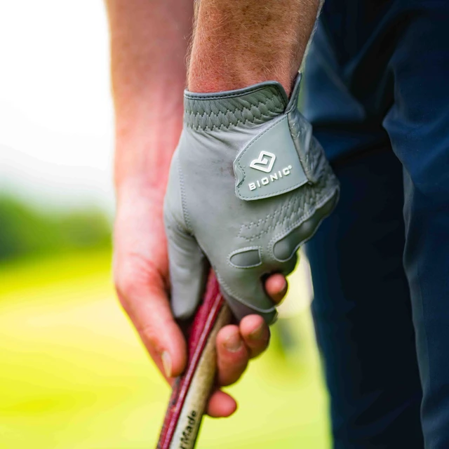 Alt view image 5 of 6 - Bionic Men's StableGrip 2.0 Grey Golf Glove - Made from Premium Cabretta Leather