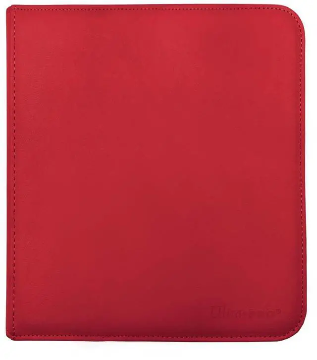Main image of Ultra PRO - Vivid 12-Pocket Zippered PRO-Binder (Red) - Protect and Store your Valuable Gaming cards, Sports cards or Collectible Cards, Store and Protect Up to 480 Cards