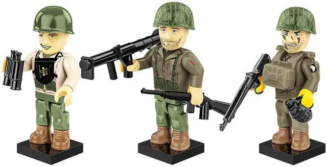 Alt view image 3 of 4 - COBI Normandy Historical Collection D-Day June, 6 1944 - US Army Soldier Figures Building Block Set # 2058