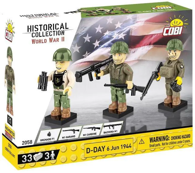 Main image of COBI Normandy Historical Collection D-Day June, 6 1944 - US Army Soldier Figures Building Block Set # 2058