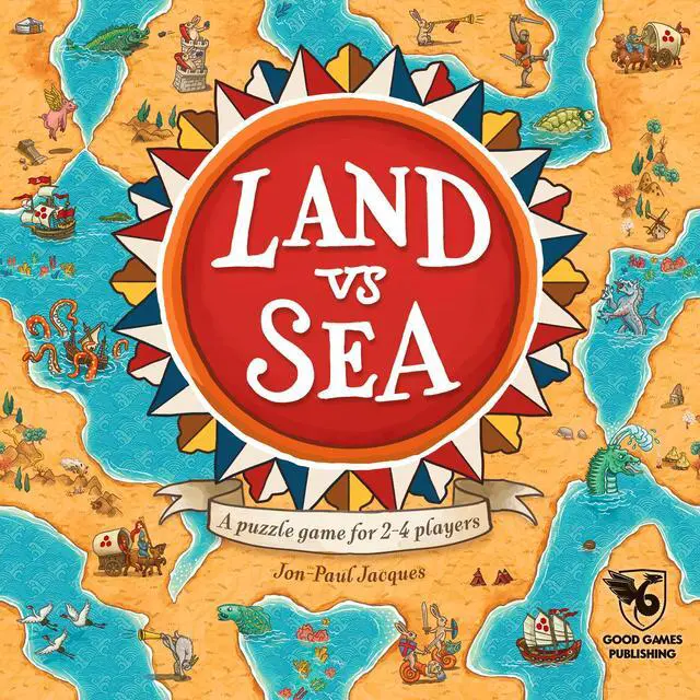 Alt view image 2 of 7 - Land vs Sea Board Game | Engaging Tile-Laying Puzzle | Family-Friendly Strategy Game | Ages 10+ | 2-4 Players | Average Playtime 40 Minutes | By Good Games Publishing