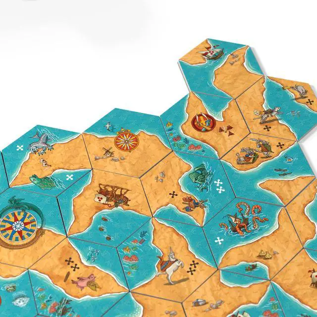 Alt view image 6 of 7 - Land vs Sea Board Game | Engaging Tile-Laying Puzzle | Family-Friendly Strategy Game | Ages 10+ | 2-4 Players | Average Playtime 40 Minutes | By Good Games Publishing