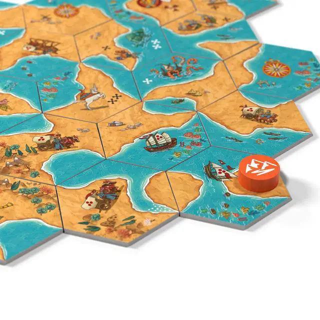 Alt view image 7 of 7 - Land vs Sea Board Game | Engaging Tile-Laying Puzzle | Family-Friendly Strategy Game | Ages 10+ | 2-4 Players | Average Playtime 40 Minutes | By Good Games Publishing
