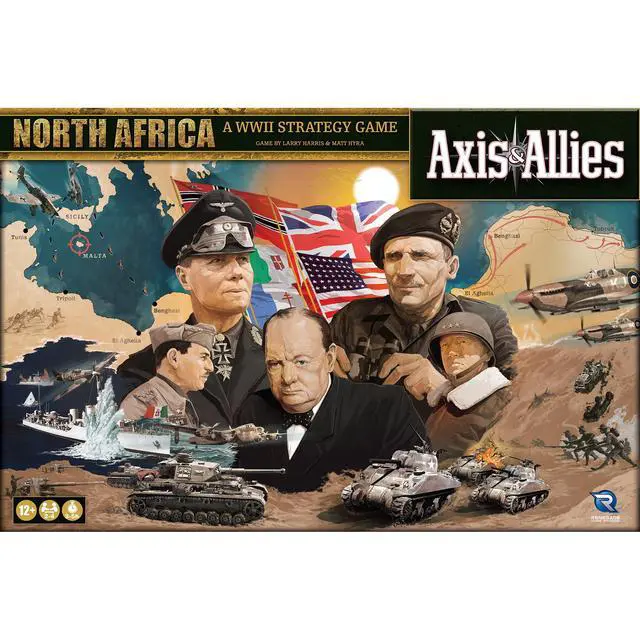 Alt view image 7 of 7 - Axis & Allies: North Africa WWII Board Game By Renegade Game Studios - 2-4 Players - Ages 12+ 3 Hours Playing time - New World War II Setting for Axis & Allies! Over 250+ Plastic Miniatures!
