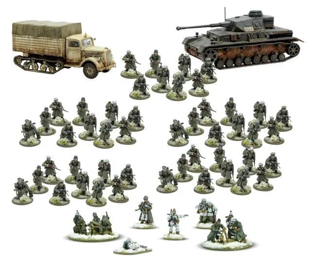 Alt view image 2 of 7 - Bolt Action: German Heer Winter Starter Army | WWII German Infantry | Bolt Action Miniatures | By Warlord Games