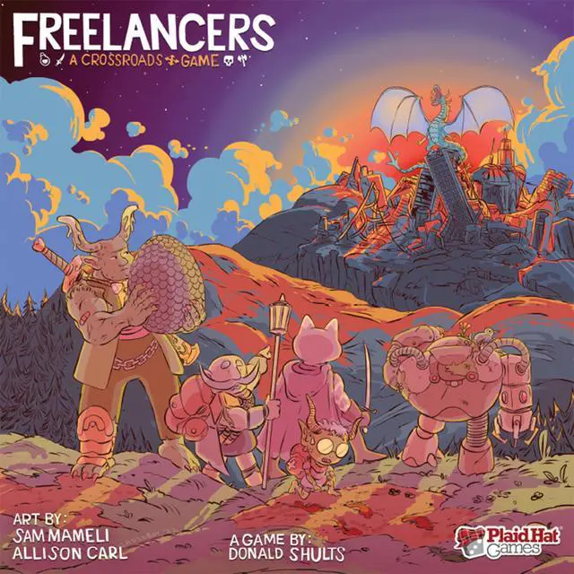 Alt view image 2 of 6 - Freelancers Board Game - Dive into a Post-Apocalyptic Gig Economy! Narrative Adventure Game, Fantasy RPG Game, Ages 14+, 3-7 Players, 90 Minute Playtime, Made by Plaid Hat Games