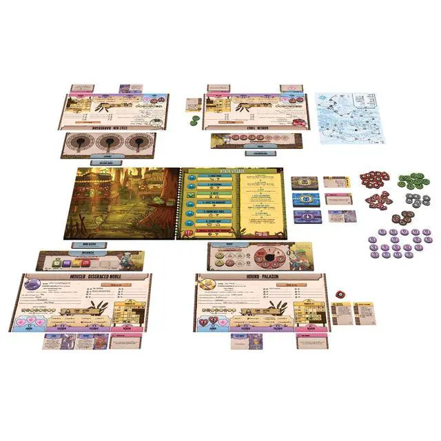 Alt view image 5 of 6 - Freelancers Board Game - Dive into a Post-Apocalyptic Gig Economy! Narrative Adventure Game, Fantasy RPG Game, Ages 14+, 3-7 Players, 90 Minute Playtime, Made by Plaid Hat Games