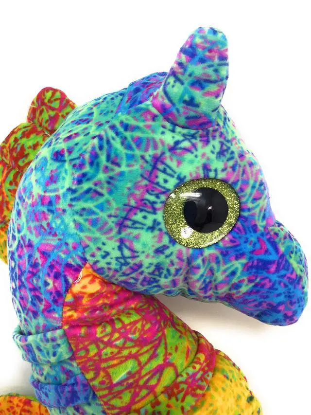 Alt view image 3 of 3 - Fiesta Toys Scribbleez Seahorse Sea Horse 18" Plush Stuffed Animal